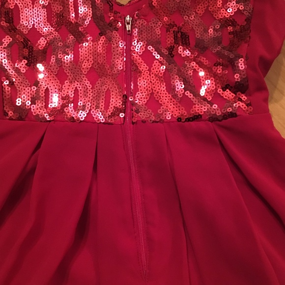 My Michelle Red Sequin Dress - Picture 4 of 12
